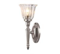 Netlighting Dryden 1 Light Bathroom Wall Light Polished Nickel IP44 G9 in Grey Netlighting Grey