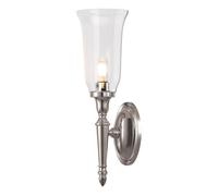 Netlighting Dryden 1 Light Bathroom Wall Light Polished Nickel IP44 G9 in Grey Netlighting Grey