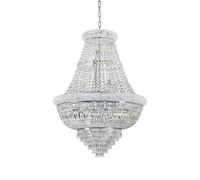 Netlighting Dubai Indoor Ceiling Chandelier Pendant Lamp 24 Lights Chrome E14 in Grey Netlighting Grey