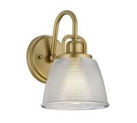 Netlighting Dublin 1 Light Wall Light Painted Natural Brass IP44 G9 in Yellow Netlighting Yellow