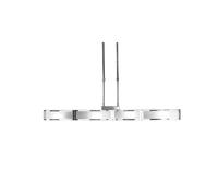 Netlighting Duna E27 Ceiling Pendant 4 Light E27 Bar Polished Chrome White Acrylic in Grey Netlighting Grey