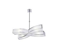 Netlighting Duna E27 Ceiling Pendant 4 Light E27 Polished Chrome White Acrylic in Grey Netlighting Grey