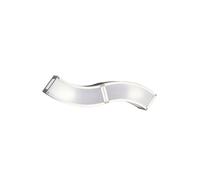 Netlighting Duna E27 Flush Wall Lamp 2 Light E27 Polished Chrome White Acrylic in Grey Netlighting Grey