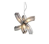 Netlighting Duna E27 Pendant 6 arms 6 Light E27 Chrome White Acrylic in Grey Netlighting Grey