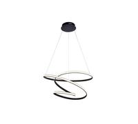 Netlighting Dune Modern Designer LED Pendant Light Swirl Textured Black Finish Netlighting Black