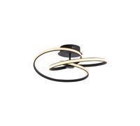 Netlighting Dune Modern Designer LED Semi Flush Light Swirl Textured Black Finish Netlighting Black