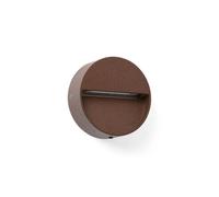 Netlighting Dune Round LED Outdoor Flush Wall Lamp Rust Brown IP65 CCT 2200 4000K Netlighting Brown