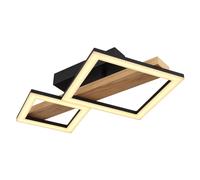 Netlighting Dustin 2 Square Semi Flush Ceiling Light Matt Black 2x LED 3000K Netlighting Black