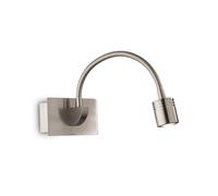 Netlighting Dynamo LED 1 Light Adjustable Wall Reading Lamp Nickel in Grey Netlighting Grey