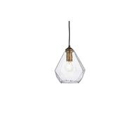 Netlighting Ebbe Single Pendant Light Antique Gold Paint Clear Glass Netlighting Clear