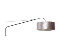 Netlighting Elegant Classy Wall Lamp with Shade Matt Black Velvet Silver Netlighting Black
