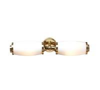 Netlighting Eliot 2 Light Bathroom Twin Wall Light Polished Brass IP44 G9 in Yellow Netlighting Yellow