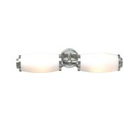 Netlighting Eliot 2 Light Bathroom Twin Wall Light Polished Chrome IP44 G9 in Grey Netlighting Grey