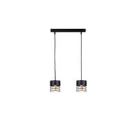 Netlighting Elle Bar Pendant Ceiling Light Black 50cm 2x E27 Netlighting Black