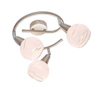 Netlighting Elliott Ceiling Spotlight Clusters Nickel ed Glass Shade 3x E14 in Grey Netlighting Grey