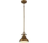 Netlighting Emery 1 Light Dome Ceiling Mini Pendant Weathered brass E27 in Yellow Netlighting Yellow