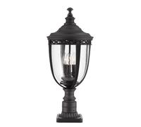 Netlighting English Bridle 3 Light Large Outdoor Pedestal Light Black IP44 E14 Netlighting Black