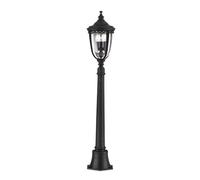 Luminosa Lighting Luminosa English Bridle 3 Light Medium Outdoor Bollard Light Black Ip44, E14