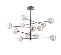 Netlighting Equinoxe 12 Light Multi Arm Pendant Ceiling Light Smoke Grey Netlighting Grey