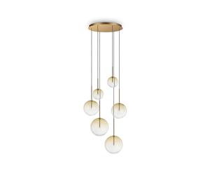 Netlighting Equinoxe 6 Light Cluster Pendant Ceiling Light Shaded Amber Netlighting Amber