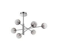 Netlighting Equinoxe 6 Light Multi Arm Pendant Ceiling Light Smoke Grey Netlighting Grey
