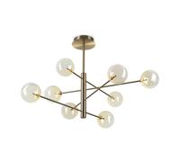 Netlighting Equinoxe 8 Light Multi Arm Pendant Ceiling Light Shaded Amber Netlighting Amber