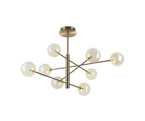 Netlighting Equinoxe 8 Light Multi Arm Pendant Ceiling Light Shaded Amber Netlighting Amber