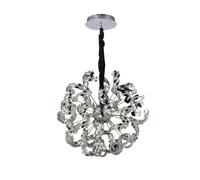 Netlighting Esme Pendant 12 Light G4 Polished ChromeCrystal NOT LEDCFL Compatible in Grey Netlighting Grey