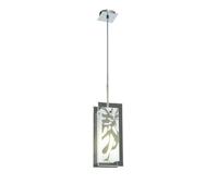 Netlighting Euphoria Pendant 1 Light L1SGU10 Polished ChromeOpal White Glass in Grey Netlighting Grey