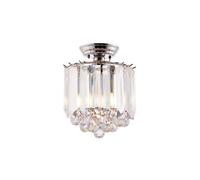 Netlighting Fargo 2 Light Flush Ceiling Light Chrome Clear Acrylic E14 in Grey Netlighting Grey