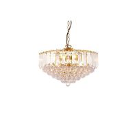Netlighting Fargo 6 Light Ceiling Pendant Acrylic Brass E14 in Gold Netlighting Gold