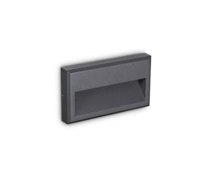 Netlighting Febe LED Outdoor Rectangle Flush Wall Light Anthracite IP65 3000K in Black Netlighting Black