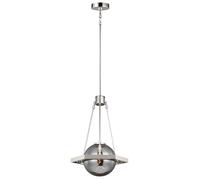 Netlighting Feiss Harper 1 Light Pendant Polished Nickel in Grey Netlighting Grey
