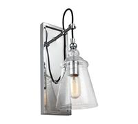 Netlighting Feiss Loras 1 Light Wall Light Chrome in Grey Netlighting Grey