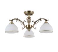 Netlighting Feneza Stylish 3 Light Multi Arm Semi Flush Ceiling Lamp E27 in Brown Netlighting Brown