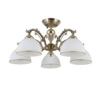 Netlighting Feneza Stylish 5 Light Multi Arm Semi Flush Ceiling Lamp E27 in Brown Netlighting Brown