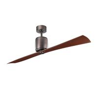 Netlighting Ferron 152cm 2 Blade Ceiling Fan Oil Brushed Bronze Remote Control in Brown Netlighting Brown
