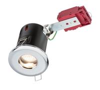 Netlighting FireRated Shower Downlight Chrome 230V IP65 GU10 IC in Grey Netlighting Grey