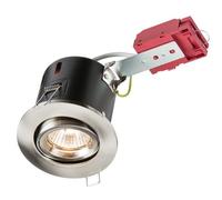 Netlighting FireRated Tilt Downlight Brushed Chrome 230V 50W GU10 IC in Grey Netlighting Grey