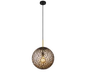Netlighting Fitz 35cm Globe Pendant Ceiling Light Matt Black 1x E27 Netlighting Black