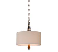 Elstead Flambeau - 2 Light Ceiling Pendant Black, Cream, Gold Leaf, E27