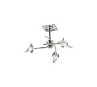 Netlighting Flavia Semi Flush Ceiling Round 3 Light G9 Polished Chrome in Grey Netlighting Grey