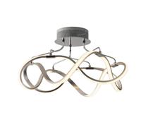 Netlighting Flight Integrated LED Semi Flush Ceiling Light Nickel 4000K in Grey Netlighting Grey