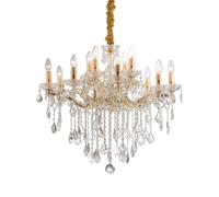 Netlighting Florian 12 Light Crystal Chandelier Gold Finish E14 Netlighting Gold