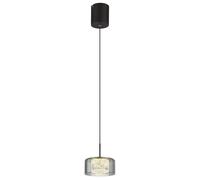 Netlighting Fogsy Slim Pendant Matt Black Smoke Glass Shade LED 4000K Netlighting Black
