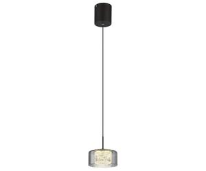 Netlighting Fogsy Slim Pendant Matt Black Smoke Glass Shade LED 4000K Netlighting Black