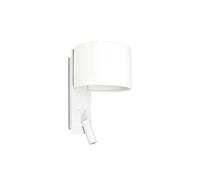 Netlighting Fold Wall Light White with Shade 1x E27 with Reading Light 3W Netlighting White