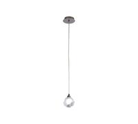 Netlighting Fragma Ceiling Pendant 1 Light G9 Polished Chrome in Grey Netlighting Grey