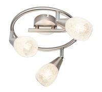 Netlighting Franziska Ceiling Spotlight Clusters Nickel Matt Glass Shade 3x E14 in Grey Netlighting Grey