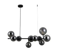 Netlighting Frontera Modern 10 Light Bar Pendant Ceiling Light G9 in Black Netlighting Black